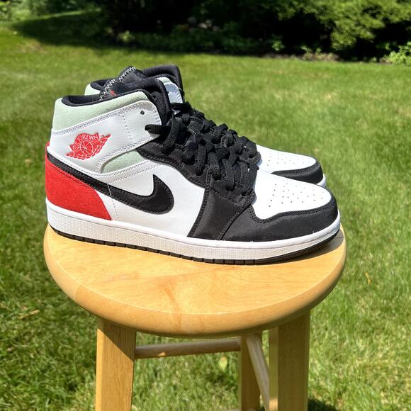 Nike Air Jordan 1 Mid SE Red Black Toe Men's Shoes - Size 11 - Ships Now